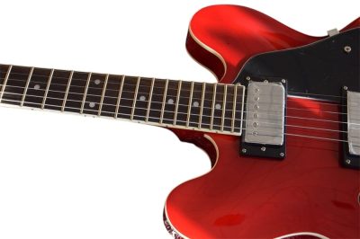 Custom Crown ES335 Semi Hollow Body Artist Cherry Fhole Guitar - Image 6