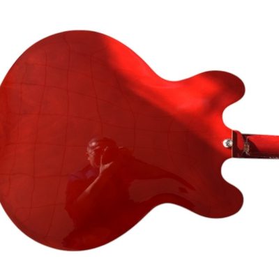 Custom Crown ES335 Semi Hollow Body Artist Cherry Fhole Guitar - Image 2