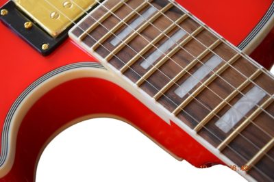 Custom Crown Wine Red Block Inlays Electric Guitar - Image 5