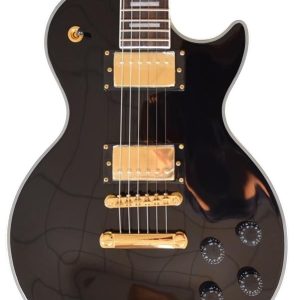 Custom Crown Black Beauty Block Inlays Solid Body Humbucker Pickups Electric Guitar
