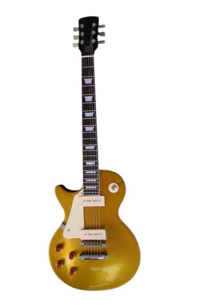 Custom Crown Goldtop Cream P90 Pickups Classic Metallic Joe Bonamassa Guitar - Image 10