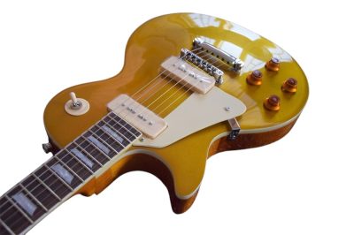 Custom Crown Goldtop Cream P90 Pickups Classic Metallic Joe Bonamassa Guitar - Image 6