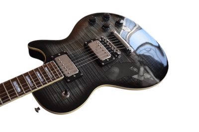Custom Crown Humbucker Pickups Midnight Sapphire Tiger Maple Top Guitar - Image 6