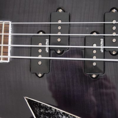 Custom Norturne Ironbird MK1 Legacy Black Tiger Maple Top 4 String Bass - Image 6