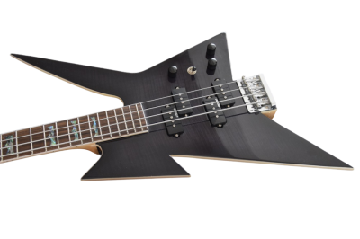 Custom Norturne Ironbird MK1 Legacy Black Tiger Maple Top 4 String Bass - Image 8
