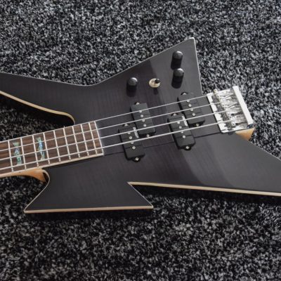 Custom Norturne Ironbird MK1 Legacy Black Tiger Maple Top 4 String Bass - Image 8