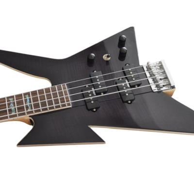 Custom Norturne Ironbird MK1 Legacy Black Tiger Maple Top 4 String Bass - Image 8