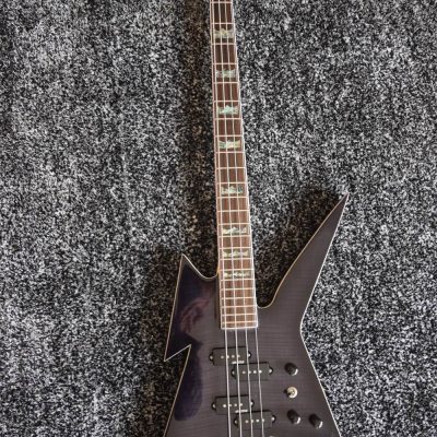 Custom Norturne Ironbird MK1 Legacy Black Tiger Maple Top 4 String Bass - Image 9