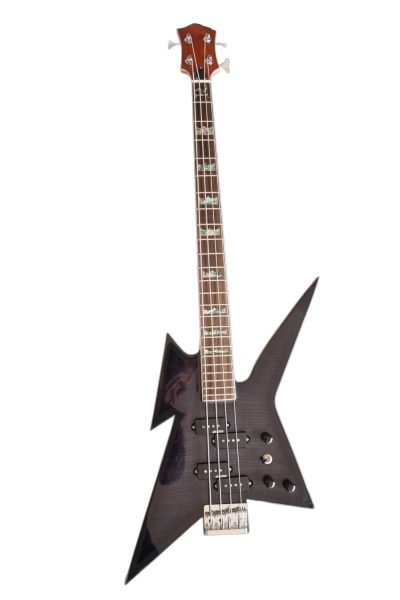 Custom Norturne Ironbird MK1 Legacy Black Tiger Maple Top 4 String Bass - Image 3