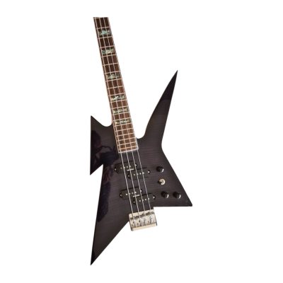 Custom Norturne Ironbird MK1 Legacy Black Tiger Maple Top 4 String Bass