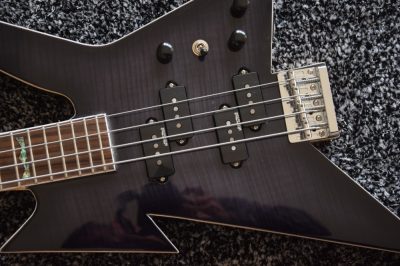 Custom Norturne Ironbird MK1 Legacy Black Tiger Maple Top 4 String Bass - Image 10