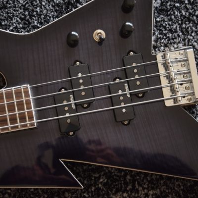 Custom Norturne Ironbird MK1 Legacy Black Tiger Maple Top 4 String Bass - Image 10