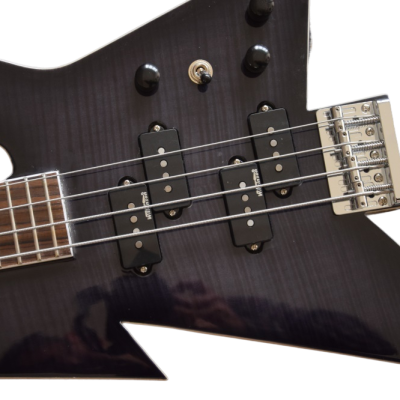 Custom Norturne Ironbird MK1 Legacy Black Tiger Maple Top 4 String Bass - Image 12