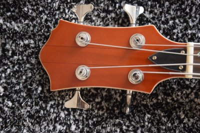 Custom Norturne Ironbird MK1 Legacy Black Tiger Maple Top 4 String Bass - Image 3
