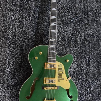 Custom Sovereign G6136I Bono Irish Falcon Goal Is Soul Green Fhole Guitar Gold Pickguard - Image 3