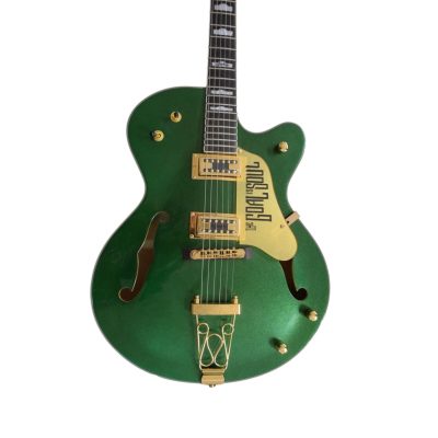 Custom Sovereign G6136I Bono Irish Falcon Goal Is Soul Green Fhole Guitar Gold Pickguard