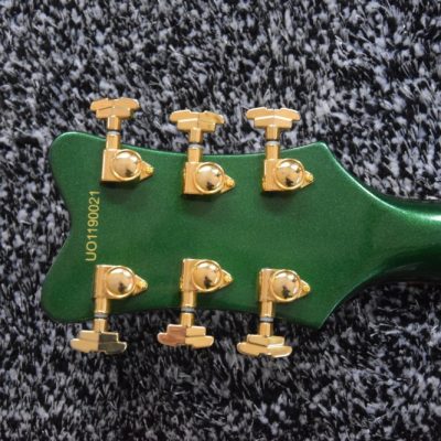 Custom Sovereign G6136I Bono Irish Falcon Goal Is Soul Green Fhole Guitar Gold Pickguard - Image 9