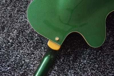 Custom Sovereign G6136I Bono Irish Falcon Goal Is Soul Green Fhole Guitar Gold Pickguard - Image 11