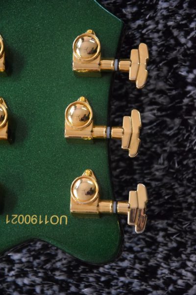 Custom Sovereign G6136I Bono Irish Falcon Goal Is Soul Green Fhole Guitar Gold Pickguard - Image 12