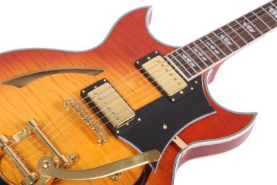 Custom Crown Johnny A Sunburst Figured Maple Top Bigsby Vibrato Tailpiece Guitar - Image 2