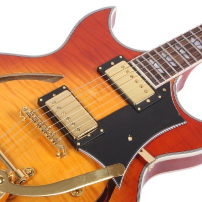 Custom Crown Johnny A Sunburst Figured Maple Top Bigsby Vibrato Tailpiece Guitar - Image 2