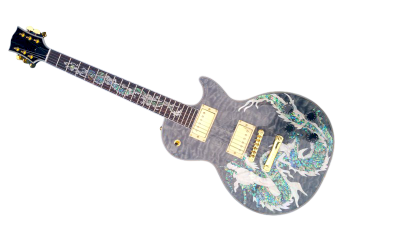 Custom Crown Abalone Dragon Shell Inlay Electric Guitar - Image 2