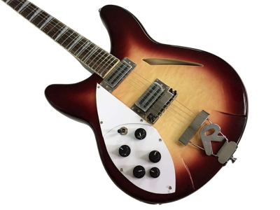 Custom Nova Slash Soundhole Classic Dark Fireglo 360 6 String Guitar Left Handed