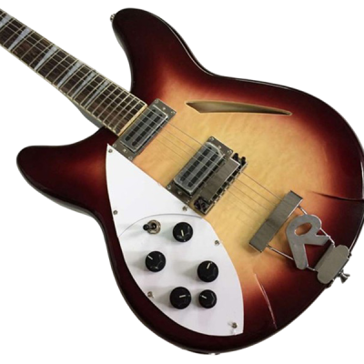 Custom Nova Slash Soundhole Classic Dark Fireglo 360 6 String Guitar Left Handed