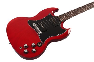 Custom Crown SG Angus Cherry Red P90 Soapbar Pickups Electric Guitar