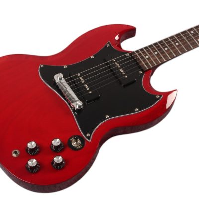 Custom Crown SG Angus Cherry Red P90 Soapbar Pickups Electric Guitar
