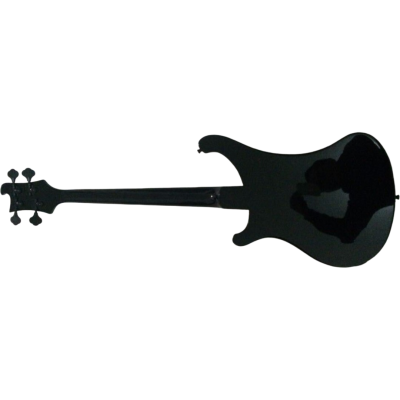 Custom Nova 4003 Jetglo Black 4 String Bass Black Pickguard - Image 2