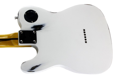 Custom Regent Killswitch Button Heavy Relic Olympic White Finish Aged Guitar - Image 2