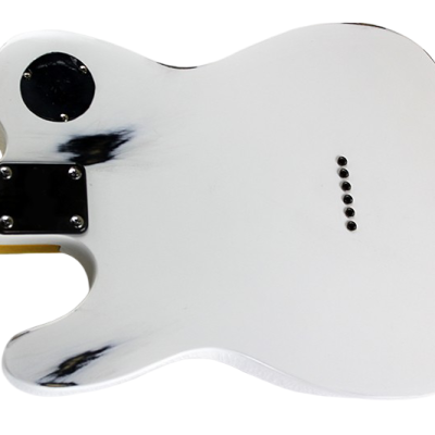 Custom Regent Killswitch Button Heavy Relic Olympic White Finish Aged Guitar - Image 2