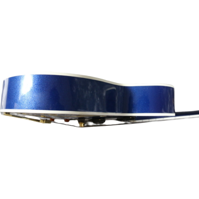 Custom Crown Cobalt Blue Metallic Fhole Archtop P90 Electric Guitar - Image 2