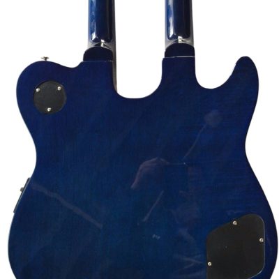 Custom Vile Guild Blue Flame Maple Top Double Neck Crossroads Guitar - Image 3