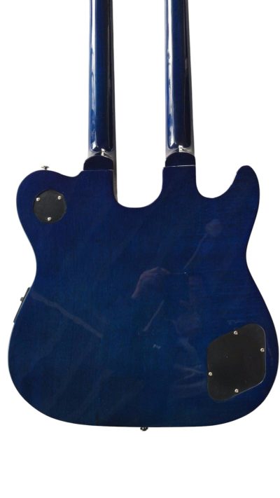 Custom Vile Guild Blue Flame Maple Top Double Neck Crossroads Guitar - Image 3