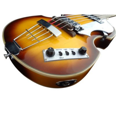Custom Vale Vintage Sunburst McCartney Ignition Series Violin Bass - Image 4