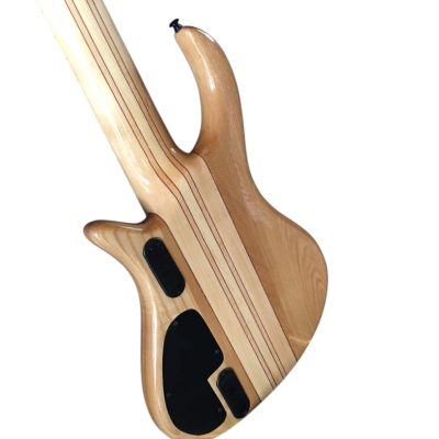 Custom Onyx Patriot Translucent Charcoal Burst Flamed Maple 6 String Bass Multi Fanned Fret - Image 2