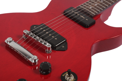 Custom Crown Bob Angus Cherry Red P90 Soapbar Pickups Marley Electric Guitar - Image 2