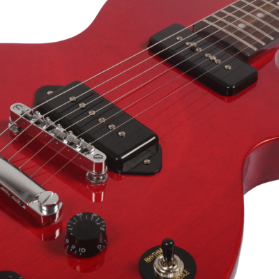 Custom Crown Bob Angus Cherry Red P90 Soapbar Pickups Marley Electric Guitar - Image 2