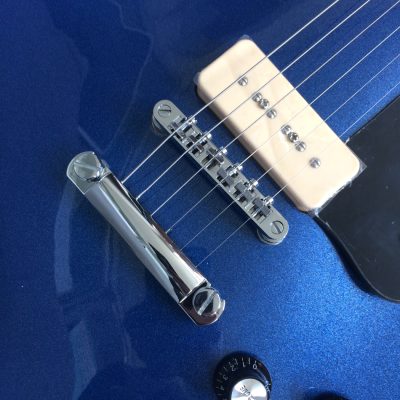 Custom Crown Doodad Dany Metallic Deep Blue Electric Guitar - Image 9