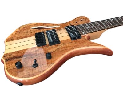 Custom Vesper Languedoc Region Natural Spalted Maple Weneer Finish 7 String Guitar - Image 4