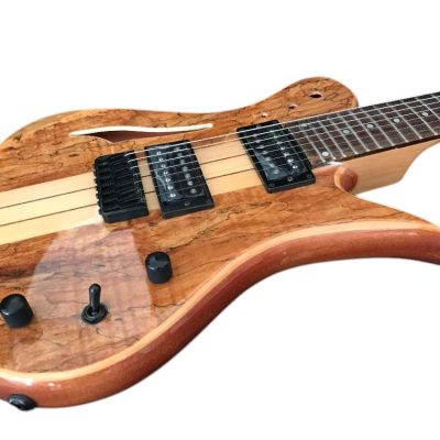 Custom Vesper Languedoc Region Natural Spalted Maple Weneer Finish 7 String Guitar - Image 4