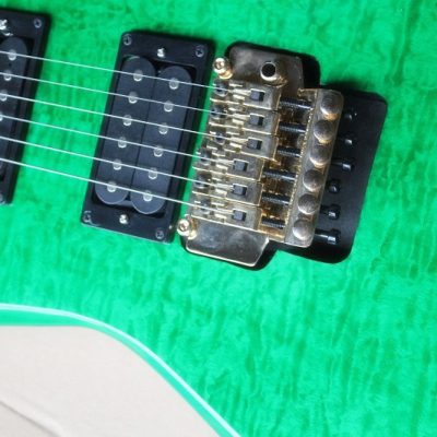 Custom Race KE2 Transparent Green Kelly Electric Guitar KEXQ - Image 3