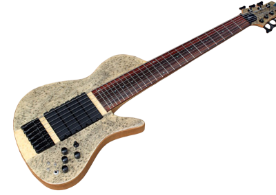 Custom Solis Emperor Matt G Birdseye 7 String Bass 4 Pickups - Image 2