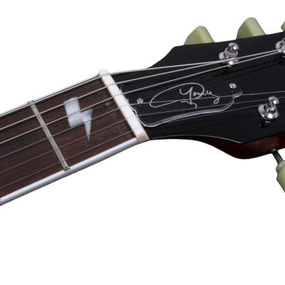 Custom Crown SG Heritage Cherry Angus Dual Humbucker Pickups Thunderstruck Guitar Lightning Bolt Fretboard Inlays - Image 4