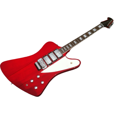Custom Crown Cardinal Red Firebird VII 6 String Tremolo Electric Guitar - Image 4