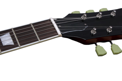 Custom Crown Heritage Cherry Sunburst Flame Maple Top Electric Guitar Open Coil Zebra Pickups - Image 3