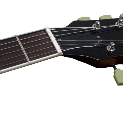 Custom Crown Heritage Cherry Sunburst Flame Maple Top Electric Guitar Open Coil Zebra Pickups - Image 3