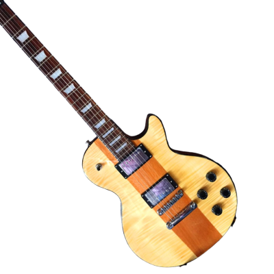 Custom Crown Standard Hybrid Natural Multi Wood Walnut Stripe Electric Guitar - Image 2